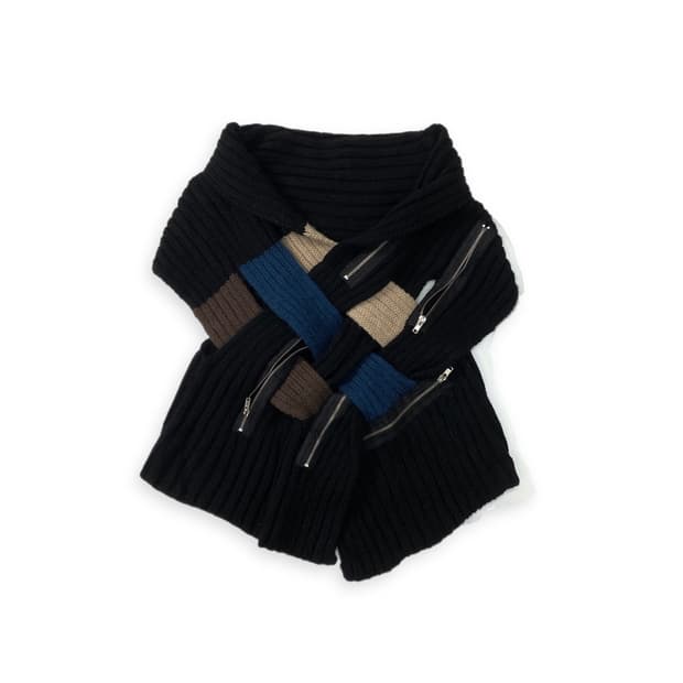 Zipper detail Knit vest 