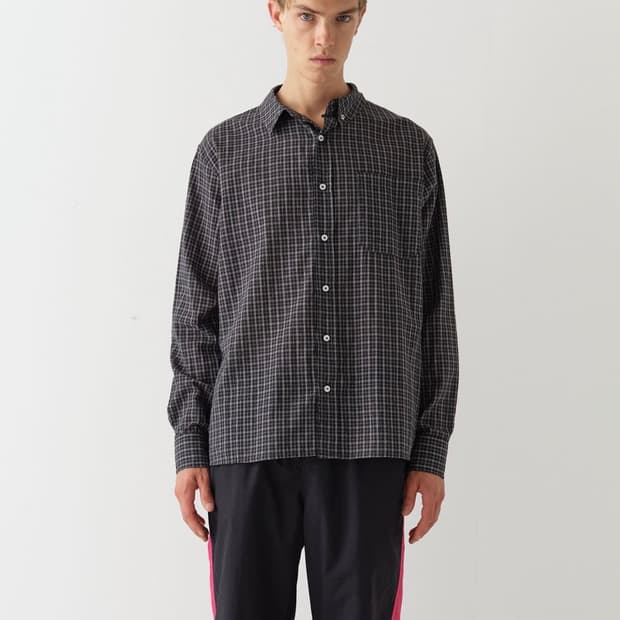 [L,XL]기마구아스 JEREMY 체크 셔츠/그레이