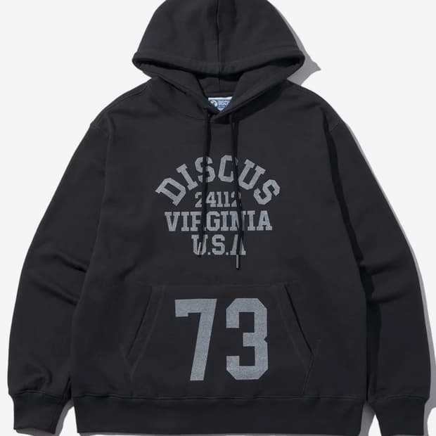 디스커스애슬레틱 헤비웨이트 오버핏 넘버 후디 블랙 L size 새상품