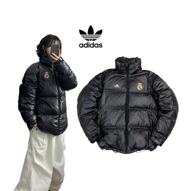 아디다스 00s 레알마드리드 하이넥 덕다운 푸퍼 패딩