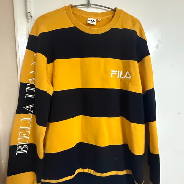 휠라 스트라이프 맨투맨 XL