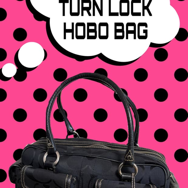 COACH  TURN LOCK HOBO BAG