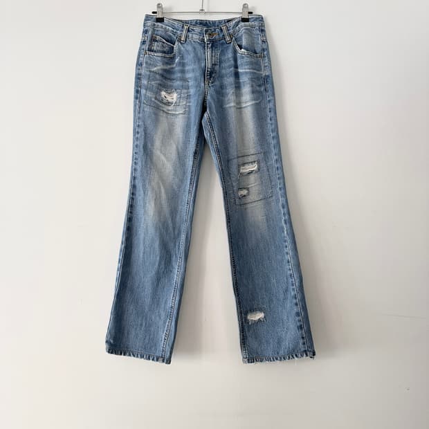 LEE destroyed patch denim pants