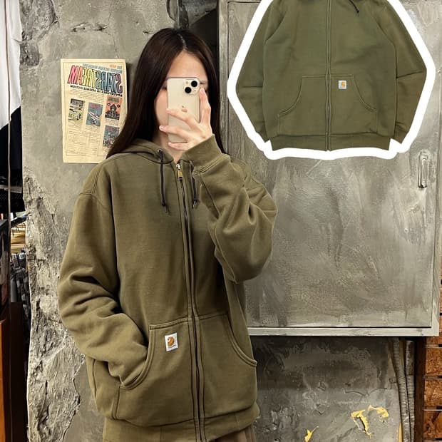 칼하트 후드집업 올리브 M #csz891