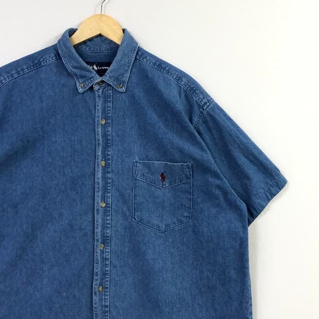 XL 폴로 데님 셔츠