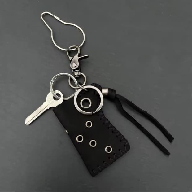 고리 레더 케이스 키링