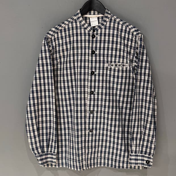 블루웨이컴퍼니 스탠드카라 체크셔츠 