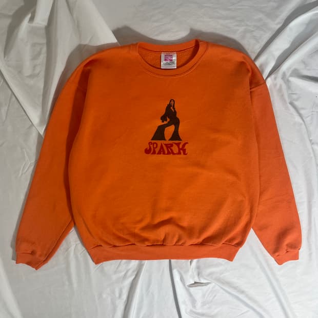 빈티지 헤인즈 스파크 프린팅 스웨트셔츠