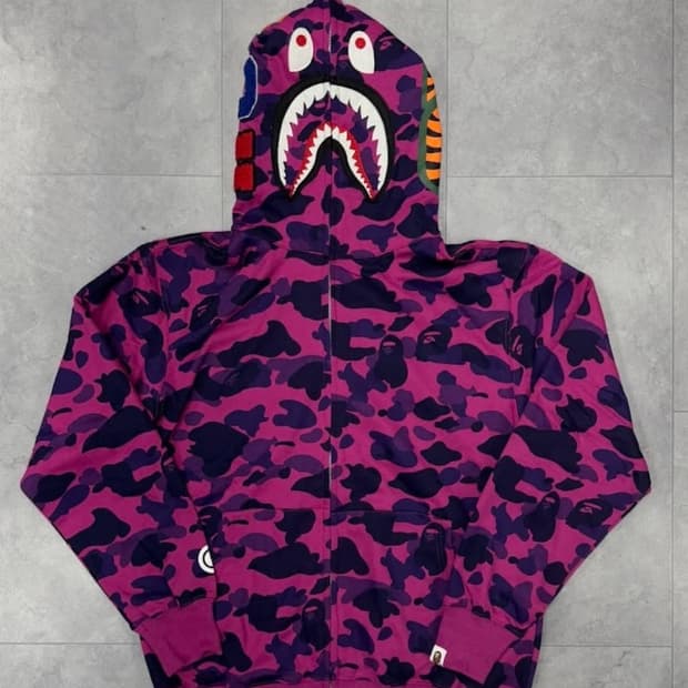 BAPE Color Camo Shark Full Zip Hoodie Pu