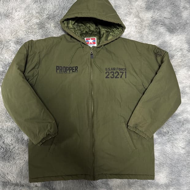 프로퍼 미공군 밀리터리 누빔자켓2XL사이즈 