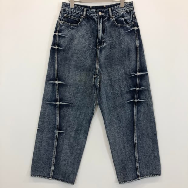 메종미네드 핀치 와이드데님진 32 인치