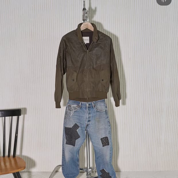 서피스 에디션 왁스 해링턴 자켓