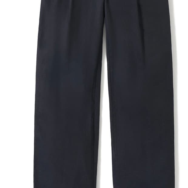 포터리 투플리츠 와이드 치노 팬츠 네이비 1