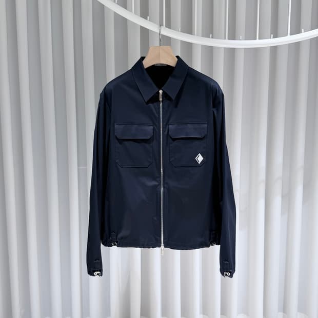 (A+/52) / 디올 다이아몬드 로고 자수 블루종 봄버 자켓 네이비