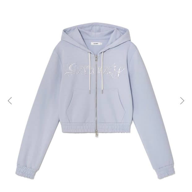 글로니 후드집업 BONNIE CROP ZIP UP BABY BLUE