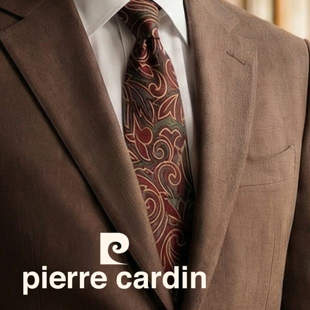 피에르가르뎅 실크 브라운 페이즐리 넥타이 9.7cm A+등급 A19590