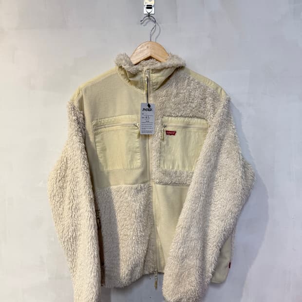 리바이스 아이보리 플리스 집업