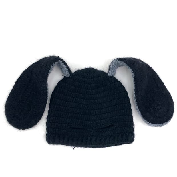 맥마흔 니팅 밀즈 토끼 비니 F