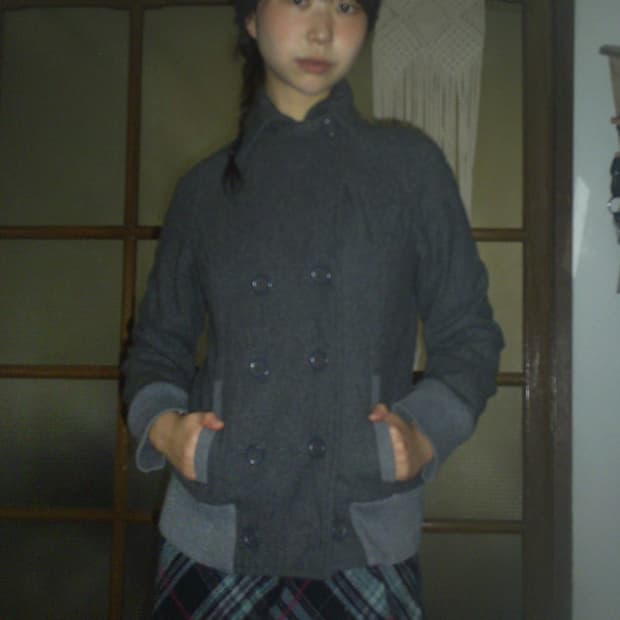 vintage scottish short peacoat