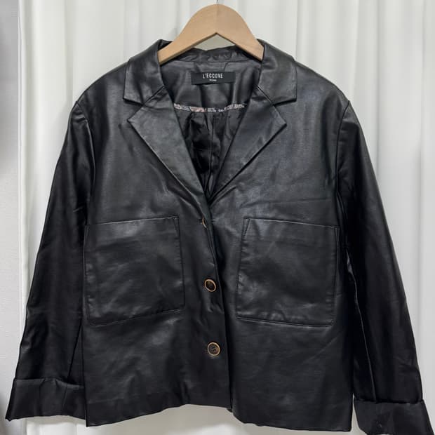 L'ECCOVE 레코브 블랙 레더 가죽 자켓
