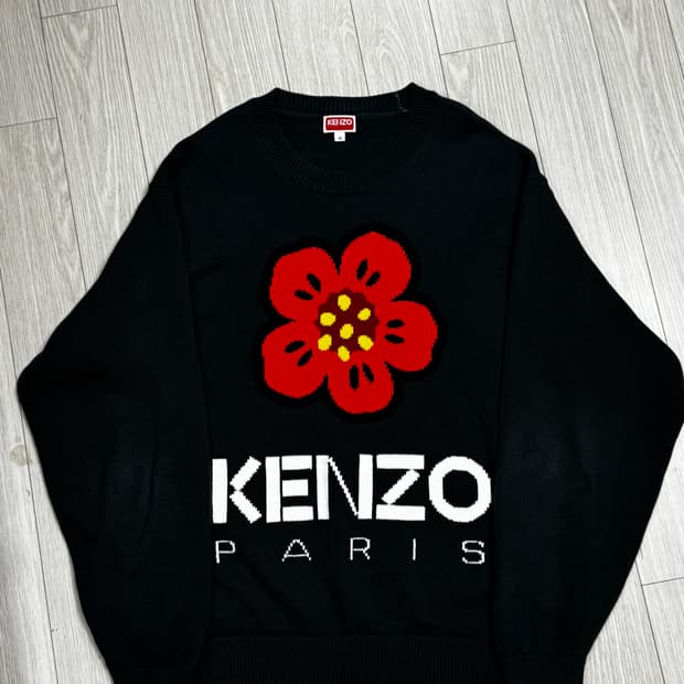 겐조 보크 플라워 점퍼 블랙 m