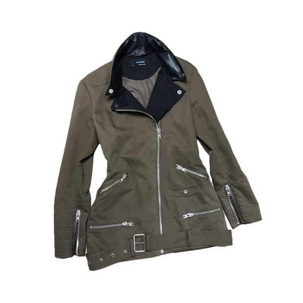 펑크 카키 라이더 자켓 punk jacket