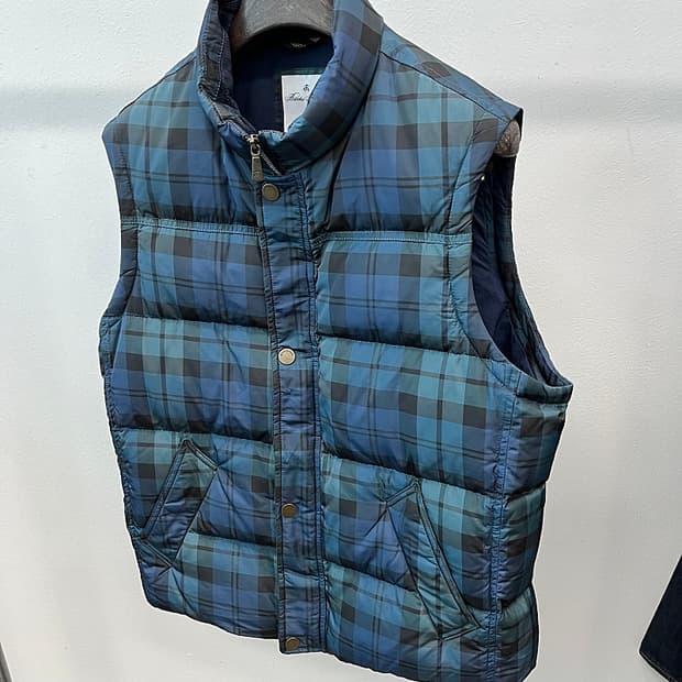 105) 브룩스브라더스 블랙와치 패딩조끼 