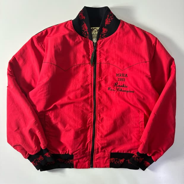 Vintage   쉐퍼 레드 카라 봄버 자켓  