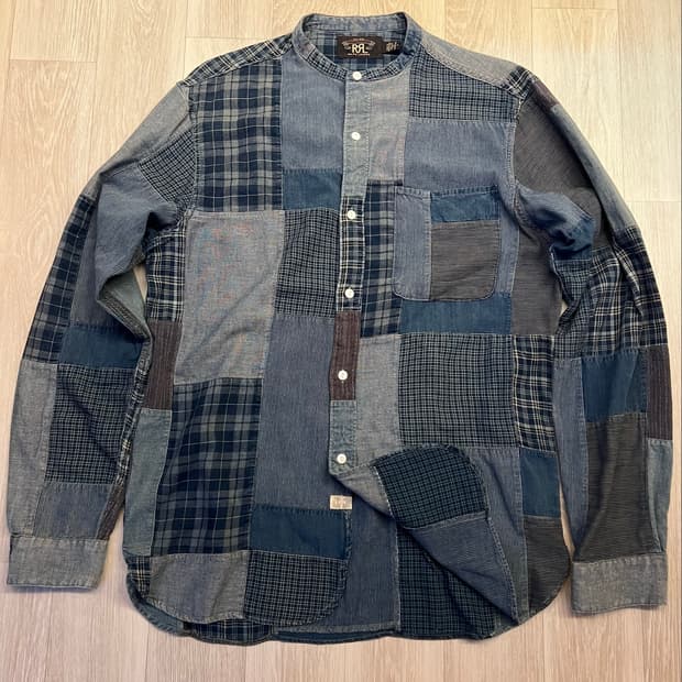 RRL patchwork henly neck