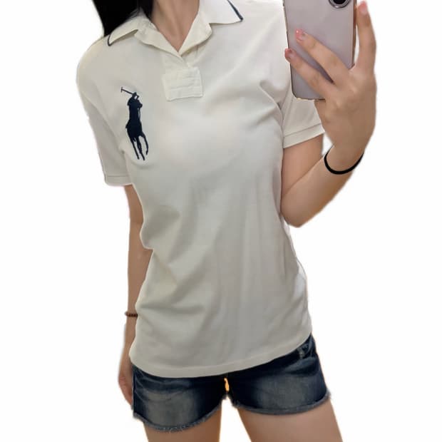 폴로 랄프로렌 빅포니 신형 화이트 카라티 PK