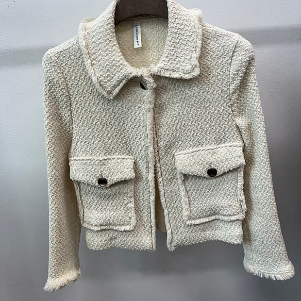 여) 텐시오네 인 이태리 트위드 자켓 