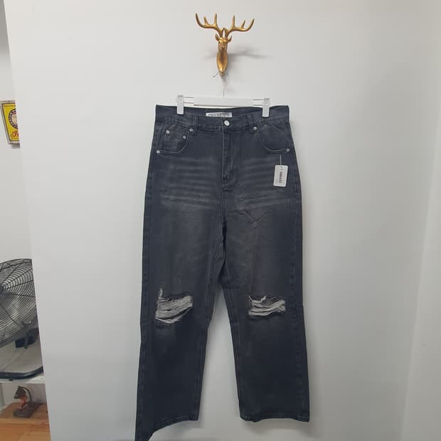 파르티멘토 블랙 데미지데님팬츠 새상품