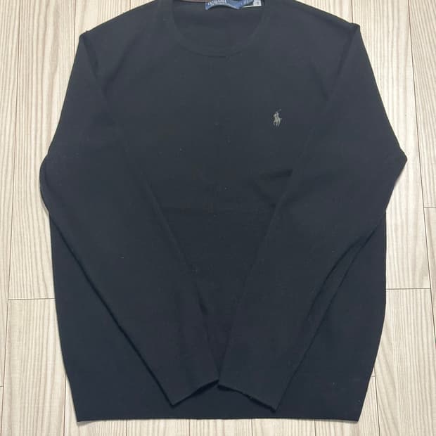 25FW 폴로 니트 블랙(회색로고) L사이즈