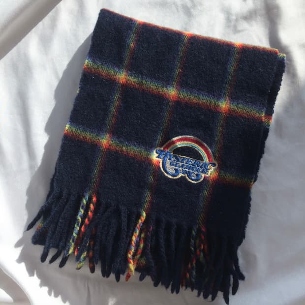 히스테릭 글래머 아카이브 스코틀랜드 램스울 레인보우 목도리 머플러
