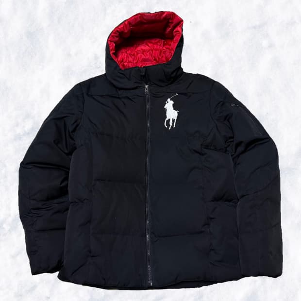 폴로 빅포니 블랙 패딩 