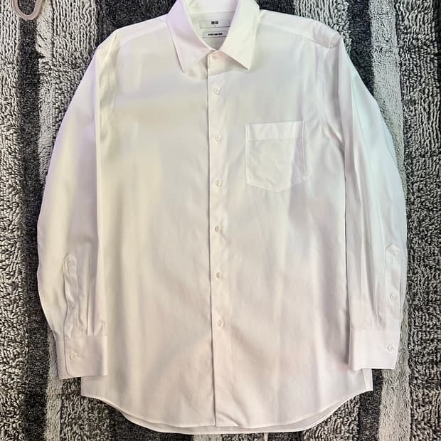 유니클로 슈퍼 논아이론 셔츠 화이트