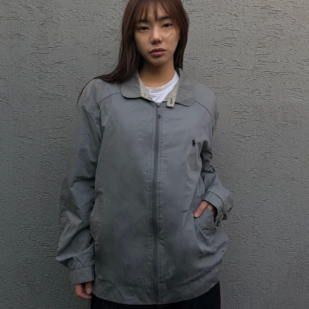 90s POLO gray bluson jacket