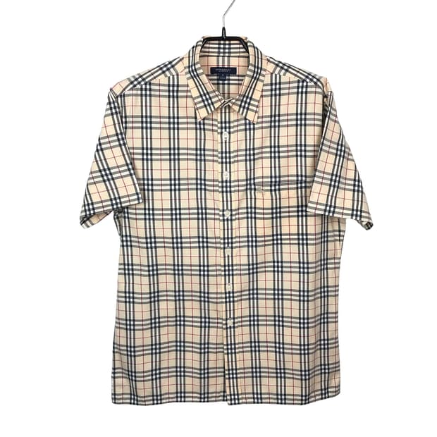 버버리 Burberry 노바체크 정품 반팔 셔츠 남방 남성M