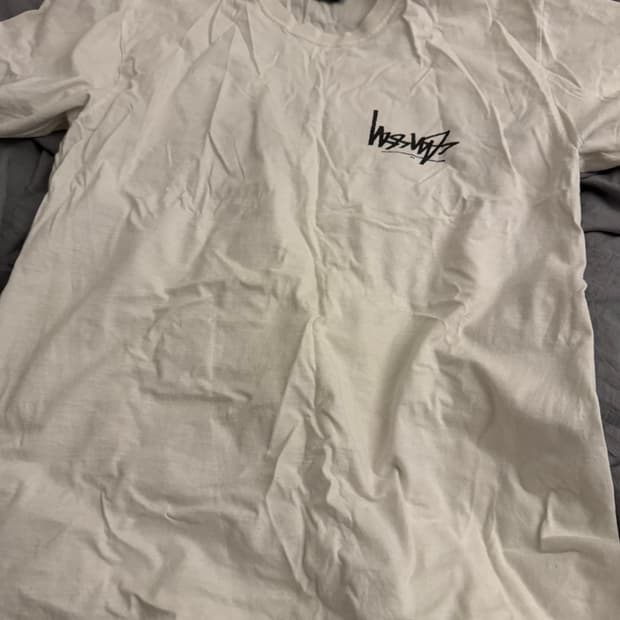 스투시 플립 화이트 반팔 티셔츠 L
