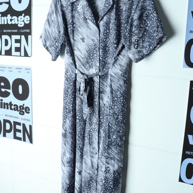 W(XL) 브랜드빈티지 드레스 원피스 90S 년대 반소매-H35741