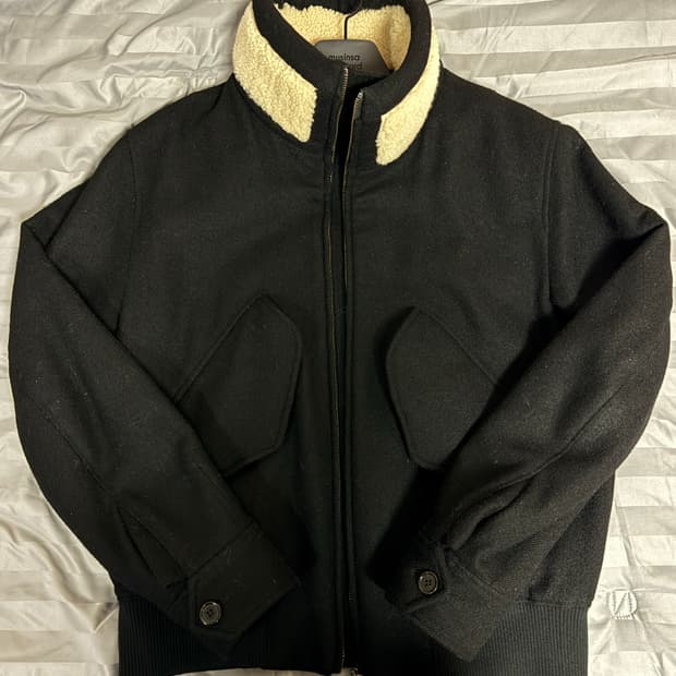 아크네 MUTT 양털 울 블루종 자켓