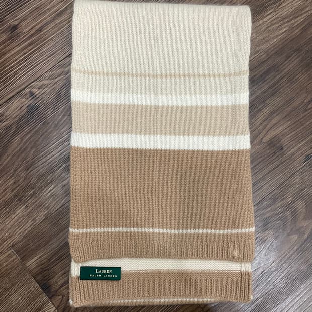 폴로 랄프로렌 램스울 앙고라 머플러 베이지