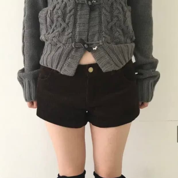 아워캐비넷 코듀로이 쇼츠 (free)