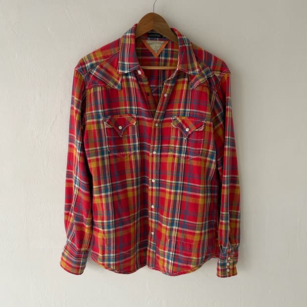 vtg Mark Strore Check Western Shirt.