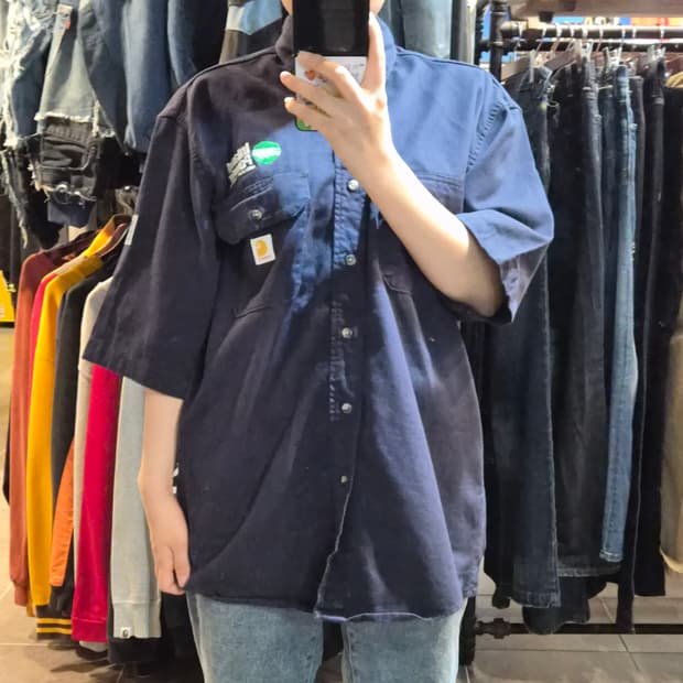 [NO.9] 칼하트 반팔 셔츠 네이비