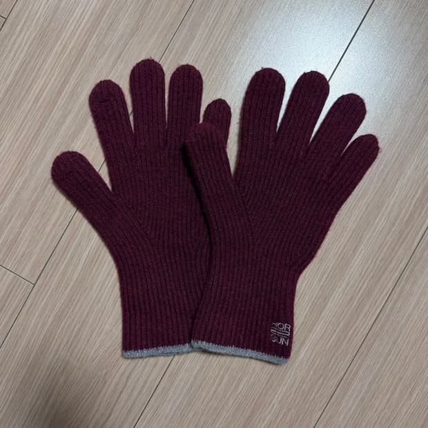 홀리선 장갑 멜란지 버건디