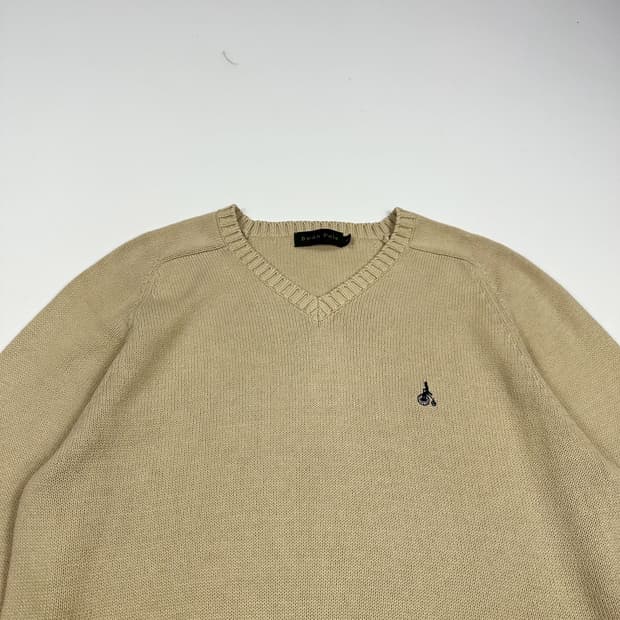 빈폴 클래식 로고 베이지 케이블 니트 (L)