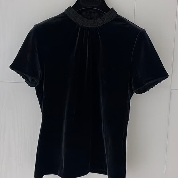 일본구매 벨벳 상의 블랙 44,마른55