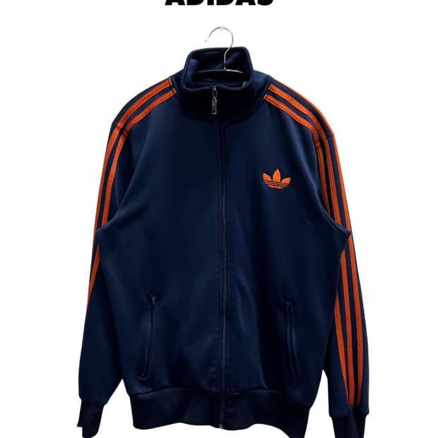 (100) 아디다스 구형 파이어버드 트랙탑 져지 네이비/오렌지