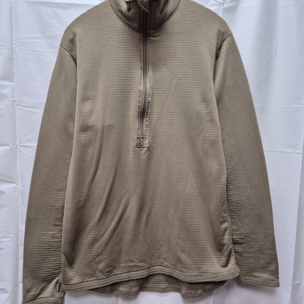 미군 젠3  와플하프집업 셔츠